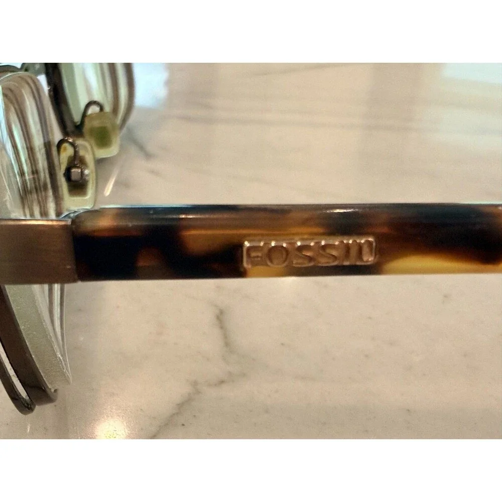 Fossil Rory 0Y44 Eyeglasses Bronze Tortoise Rectangular Frames 50-19-140 Eyewear